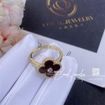 Van Cleef & Arpels Vintage Alhambra Ring Yellow Gold, Carnelian, Diamond Vcard40800 (6)