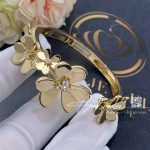 Van Cleef & Arpels Frivole Bracelet, 7 Flowers, Yellow Gold, Diamond Vcarp6l200 (7)