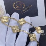 Van Cleef & Arpels Vintage Alhambra Bracelet, 5 Motifs Yellow Gold Vcarp3jk00 (5)