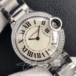 Replica Ballon Bleu De Cartier 28mm W4bb0015 Af Factory Diamond Set Bezel (4)