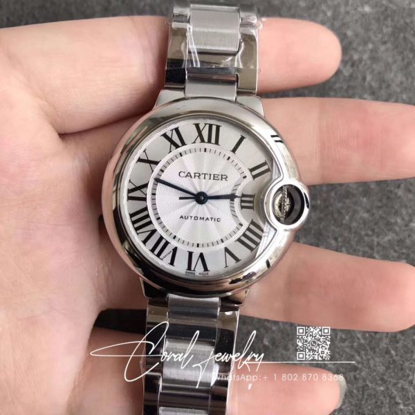 Replica Ballon Bleu De Cartier 28mm W69010z4 Af Factory Stainless Steel White Dial (1)