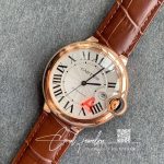 Replica Ballon Bleu De Cartier 42mm W6900551 Af Factory Brown Leather Strap (9)