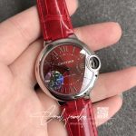 Replica Ballon Bleu De Cartier Wsbb0022 33mm Af Factory Red Leather Strap (3)