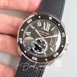 Replica Calibre De Cartier Diver W7100056 42mm Jf Factory Black Dial (3)