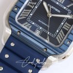 Replica Cartier Santos Gf Factory Blue Strap (6)