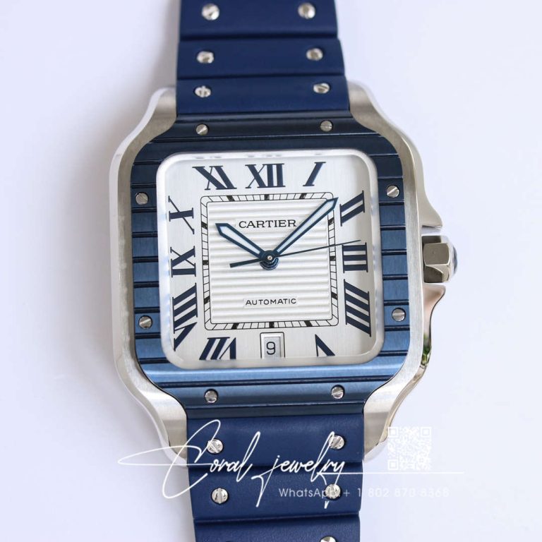 Replica Cartier Santos Gf Factory Rubber Strap (1)