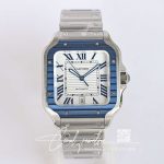 Replica Cartier Santos Gf Factory White Dial (1)