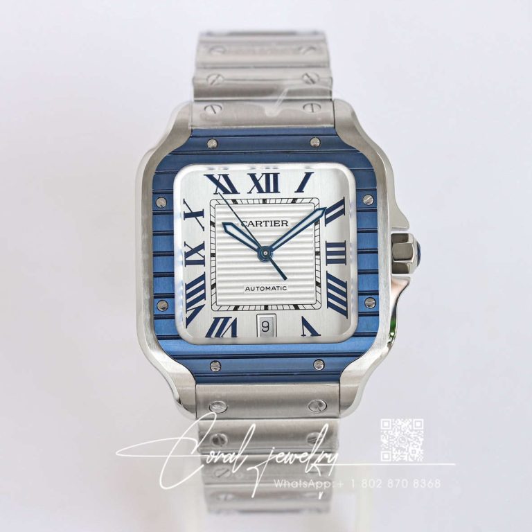 Replica Cartier Santos Gf Factory White Dial (1)