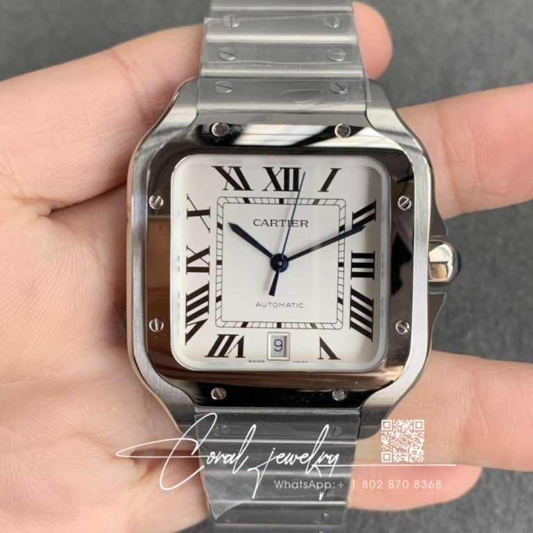 Replica Cartier Santos Wssa0009 Gf Factory Stainless Steel White Dial (1)