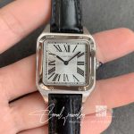 Replica Cartier Santos Wssa0023 Ladies Black Strap (1)