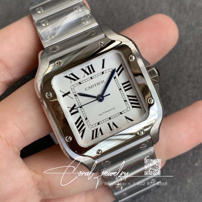 Replica Cartier Santos Wssa0029 Gf Factory Silver White Dial (2)