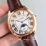 Replica Drive De Cartier Moonphase Wgnm0008 Rose Gold Silver Dial (2)