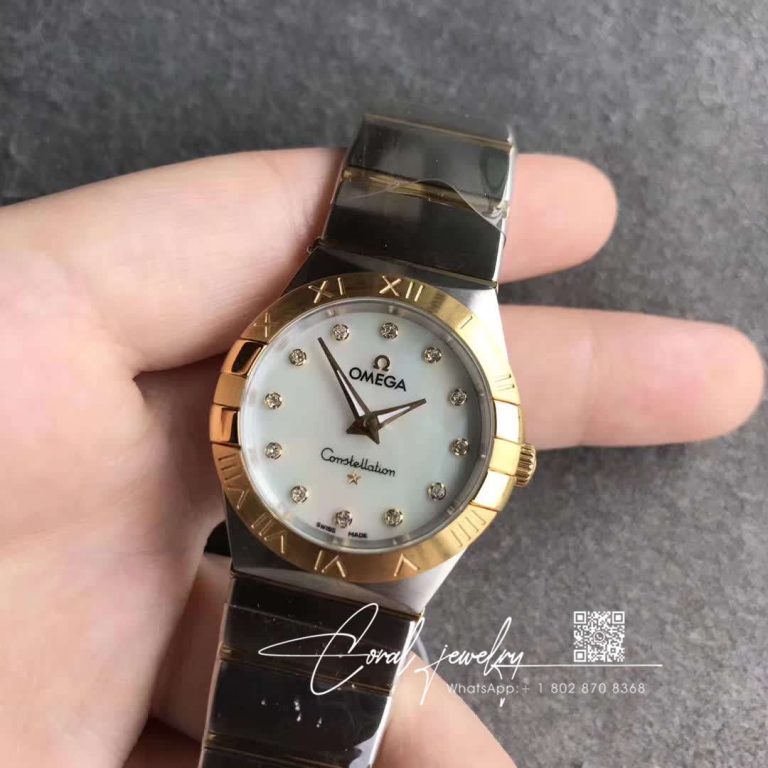 Replica Omega Constellation Ladies 1371.71.00 Tw Factory White Mother Of Pearl Dial (2)