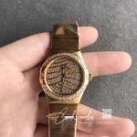 Replica Omega Constellation Ladies 27mm Tw Factory 18k Yellow Gold Textured Diamond Dial (1)