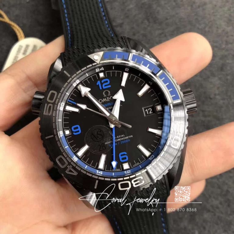 Replica Omega Seamaster 215.92.46.22.01.002 Gmt Vs Factory Black Ceramic (2)