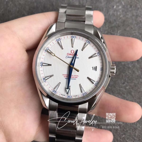 Replica Omega Seamaster 231.10.42.21.02.002 Vs Factory White Strap (1)