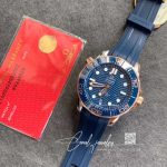 Replica Omega Seamaster Diver 300m 210.22.42.20.03.001 Vs Factory Blue Rubber Strap (9)