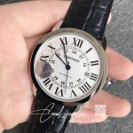 Replica Ronde De Cartier W6701010 Af Factory Leather Strap White Dial (2)