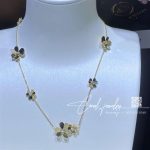 Van Cleef & Arpels Frivole Necklace, 9 Flowers Yellow Gold, Diamond Vcard31500 (15)