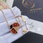 Van cleef & arpels lucky spring pendant, open wings ladybug 18k rose gold, carnelian, onyx vcarp9x000 (8)
