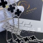 Van Cleef & Arpels Vintage Alhambra Long Necklace, 20 Motifs White Gold, Diamond, Onyx Vcarp2r800 (17)