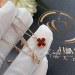 Van Cleef & Arpels Sweet Alhambra Pendant Rose Gold, Carnelian Vcarn59m00 (8)