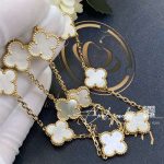 Van Cleef & Arpels Vintage Alhambra Necklace, 10 Motifs Yellow Gold, Mother Of Pearl Vcara42800 (6)