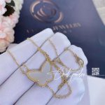 Van Cleef & Arpels Lucky Alhambra Butterfly Pendant Yellow Gold, Mother Of Pearl Vcard99500 (5)