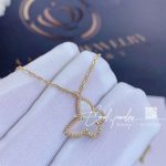 Van Cleef & Arpels Lucky Alhambra Butterfly Pendant Yellow Gold, Mother Of Pearl Vcard99500 (8)
