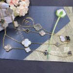 Van Cleef & Arpels Magic Alhambra Long Necklace, 16 Motifs Yellow Gold, Mother Of Pearl, Onyx Vcard79400 (3)