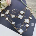 Van Cleef & Arpels Magic Alhambra Long Necklace, 16 Motifs Yellow Gold, Mother Of Pearl Vcard79300 (15)