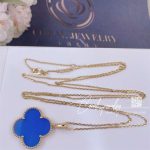 Van Cleef & Arpels Magic Alhambra Long Necklace, 1 Motif Yellow Gold, Blue Agate Vcarp6la00 (3)