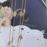 Van Cleef & Arpels Sweet Alhambra Long Necklace, 16 Motifs Yellow Gold (2)