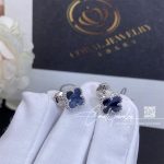 Van Cleef & Arpels Sweet Alhambra Earstuds White Gold, Pietersite (2)