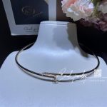 Cartier Juste Un Clou Collar Necklace Small Model, Rose Gold Diamonds Ref (5)