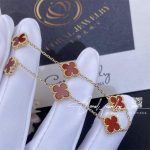 Van Cleef & Arpels Sweet Alhambra Bracelet, 6 Motifs Yellow Gold, Carnelian (2)