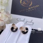 Cartier Amulette De Cartier Earrings, Xs Model Onyx Rose Gold B8301239 (1)