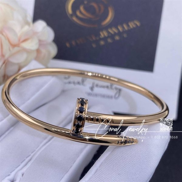 Cartier Juste Un Clou Bracelet Rose Gold, Black Diamonds (12)