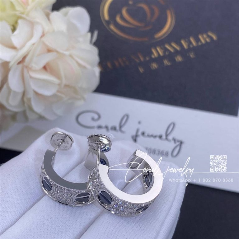 Cartier Love Diamond Ceramic Earrings (8)