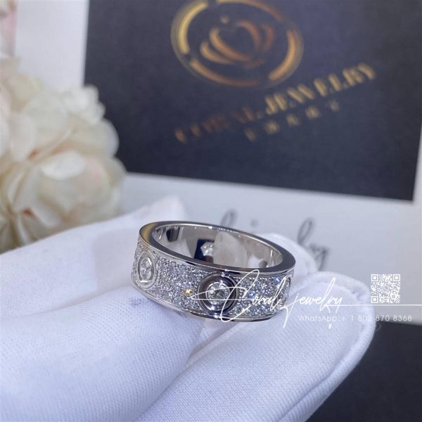 Cartier Love Ring, Diamond Paved White Gold Ref. N4210400 (4)