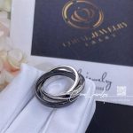 Cartier trinity ring, white gold, classic ceramic ref. b4095600 (1)