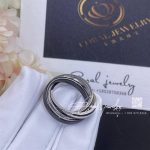 Cartier trinity ring, white gold, classic ceramic ref. b4095600 (2)