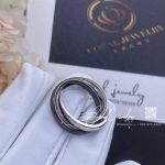 Cartier trinity ring, white gold, classic ceramic ref. b4095600 (4)