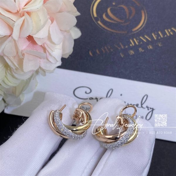 Cartier Trinity Earrings White Gold, Yellow Gold, Rose Gold Ref. B8031900 (2)