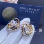 Cartier trinity earrings white gold yellow gold rose gold 80083231 coral (5)