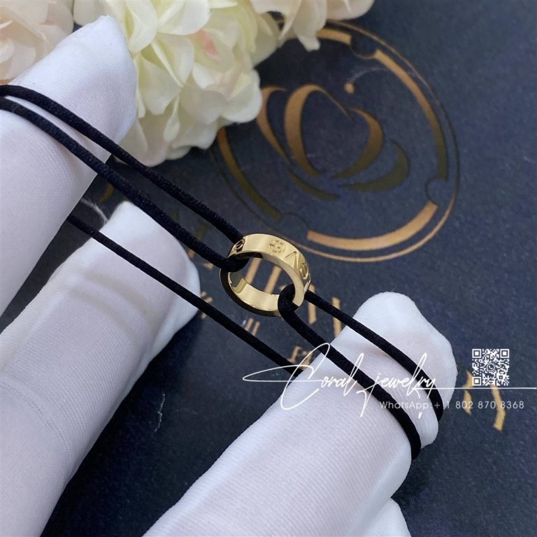 Cartier Love Cotton Rope Yellow Gold Black Bracelet (2)