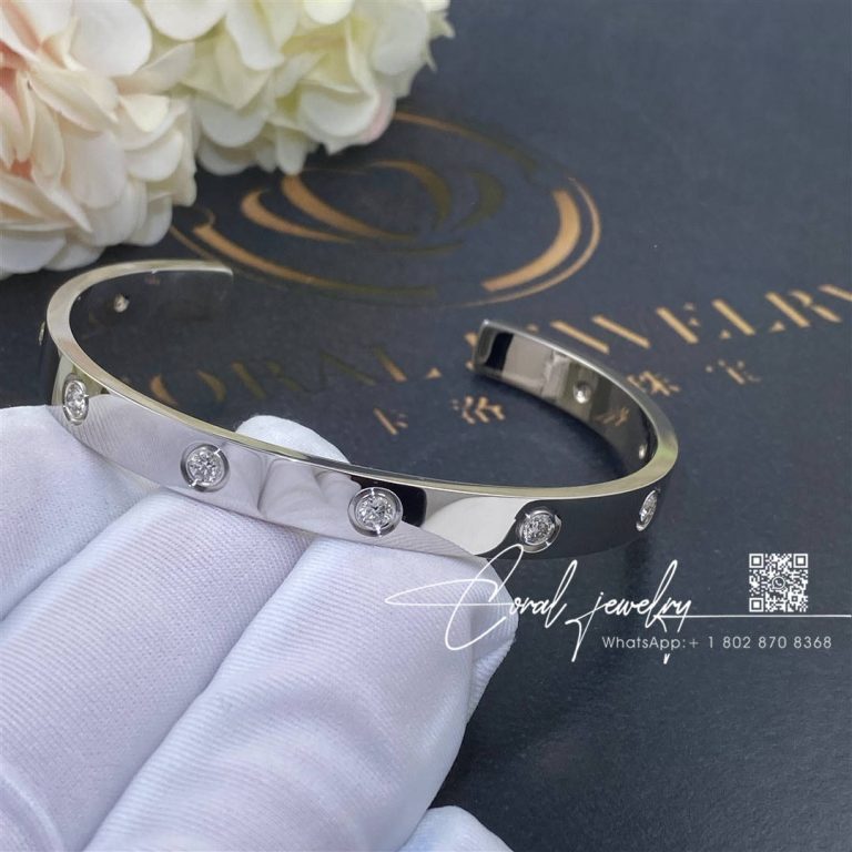 Cartier Love Bracelet, 9 Diamond White Gold Customized Versions Modified By Customers (4)