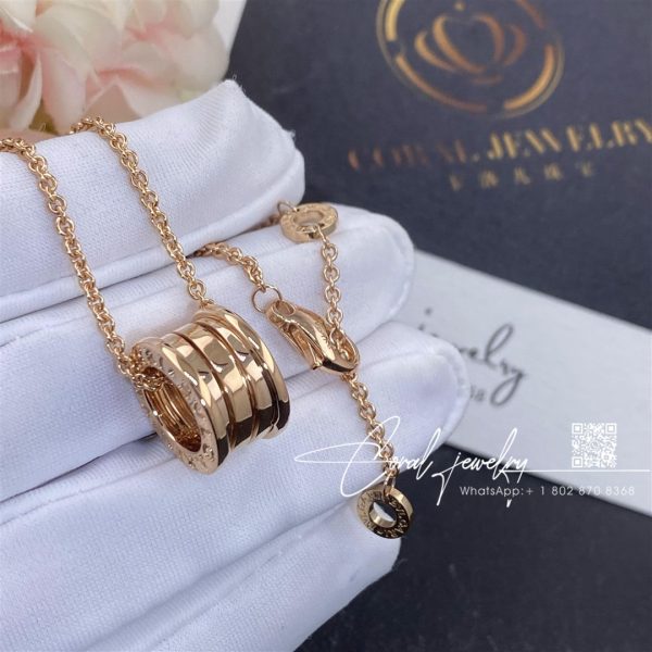 Bulgari B.zero1 Necklace With Chain And Small Round Pendant In 18kt Rose Gold Ref. 335924 (1)