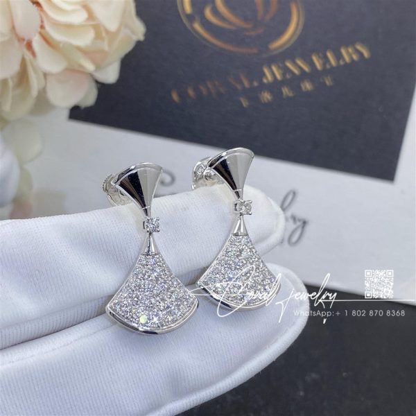 Bulgari Divas’ Dream Earrings White Gold Pavé Diamonds Ref. 351100 (2)