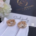 Bulgari B.zero1 Small Hoop Earrings In 18 Kt Rose Gold Set With Pavé Diamonds On The Spiral Ref. 348036 (3)